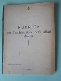 RUBRICA PER L'ARCHIVIAZIONE DEGLI AFFARI DIVERSI